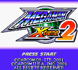 Mega Man Xtreme 2 title screen for GameBoy Color